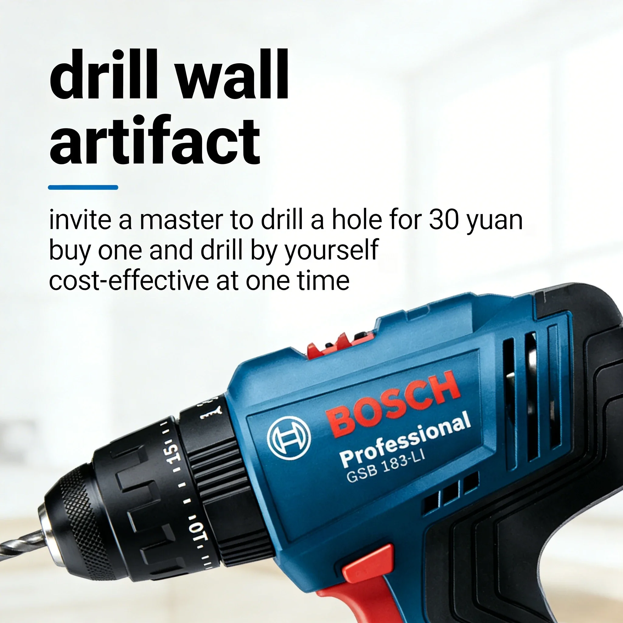 Brushless Cordless Electric Drill 18V - Bosch GSB183-LI, Bor Listrik Tanpa Kabel