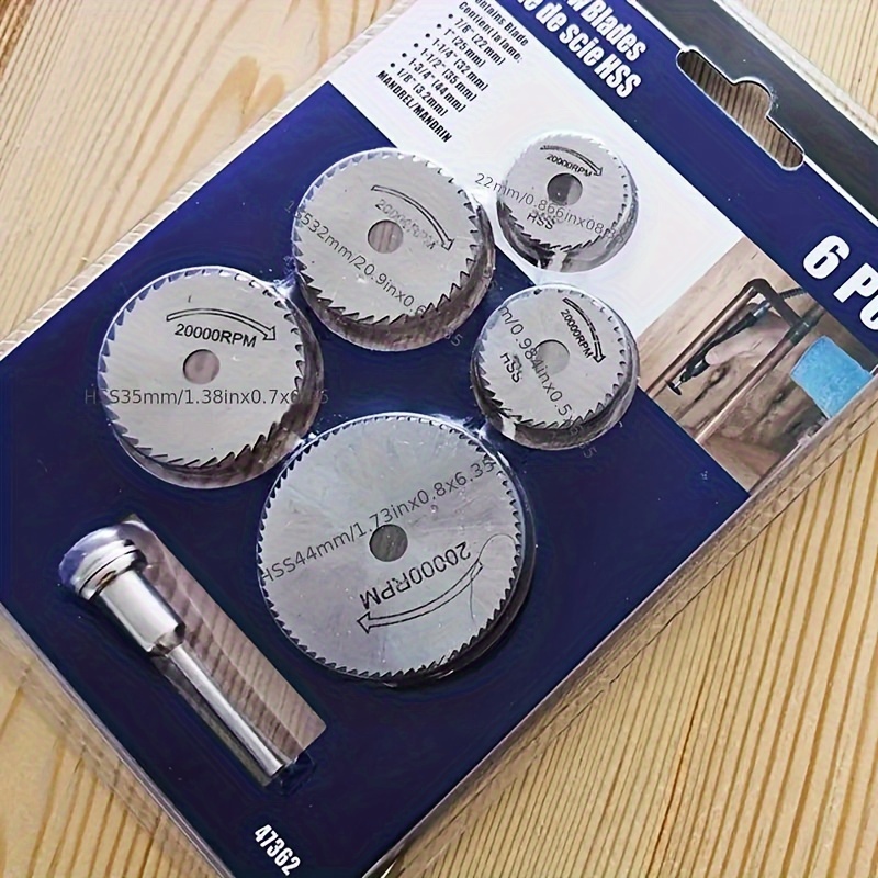 Cordless Rotary Tool Kit Accessories - 6 Buah Pisau Gergaji Bundar Mini,