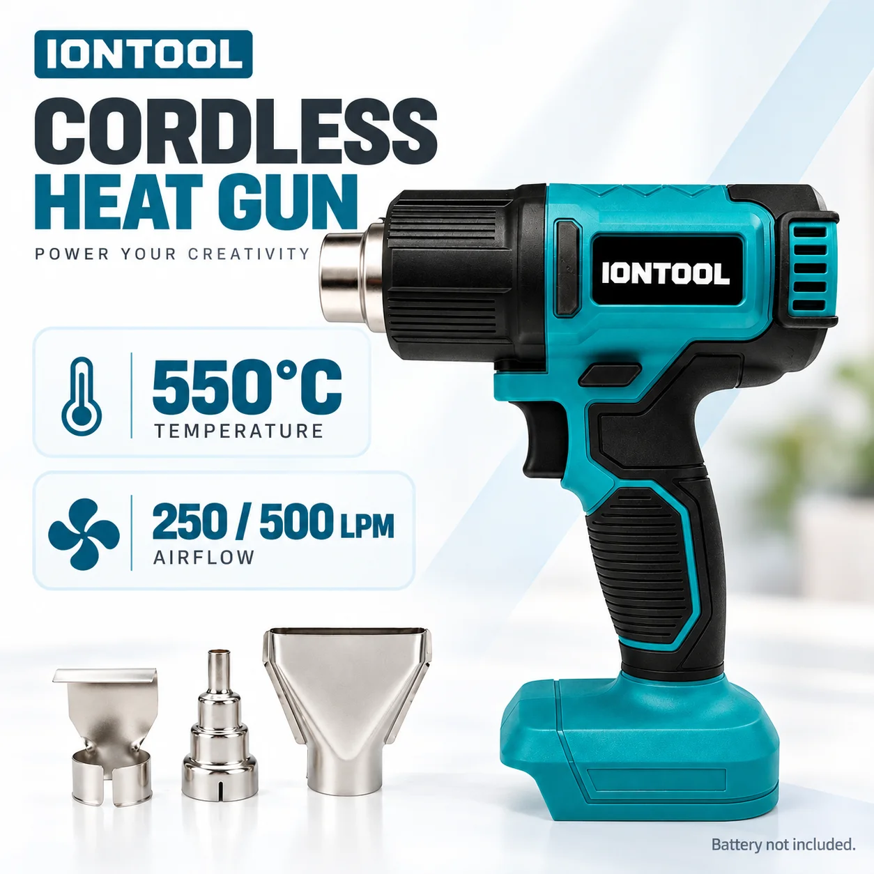 Cordless Heat Gun For Shrink Tubing - Pistol Panas Tanpa Kabel IONTOOL 550