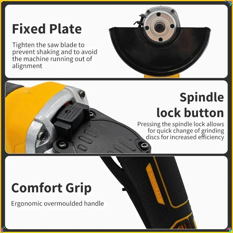 Mesin Gerinda Sudut Kepala Dat - Brushless Angle Grinder Battery Powered ulasan dan harga
