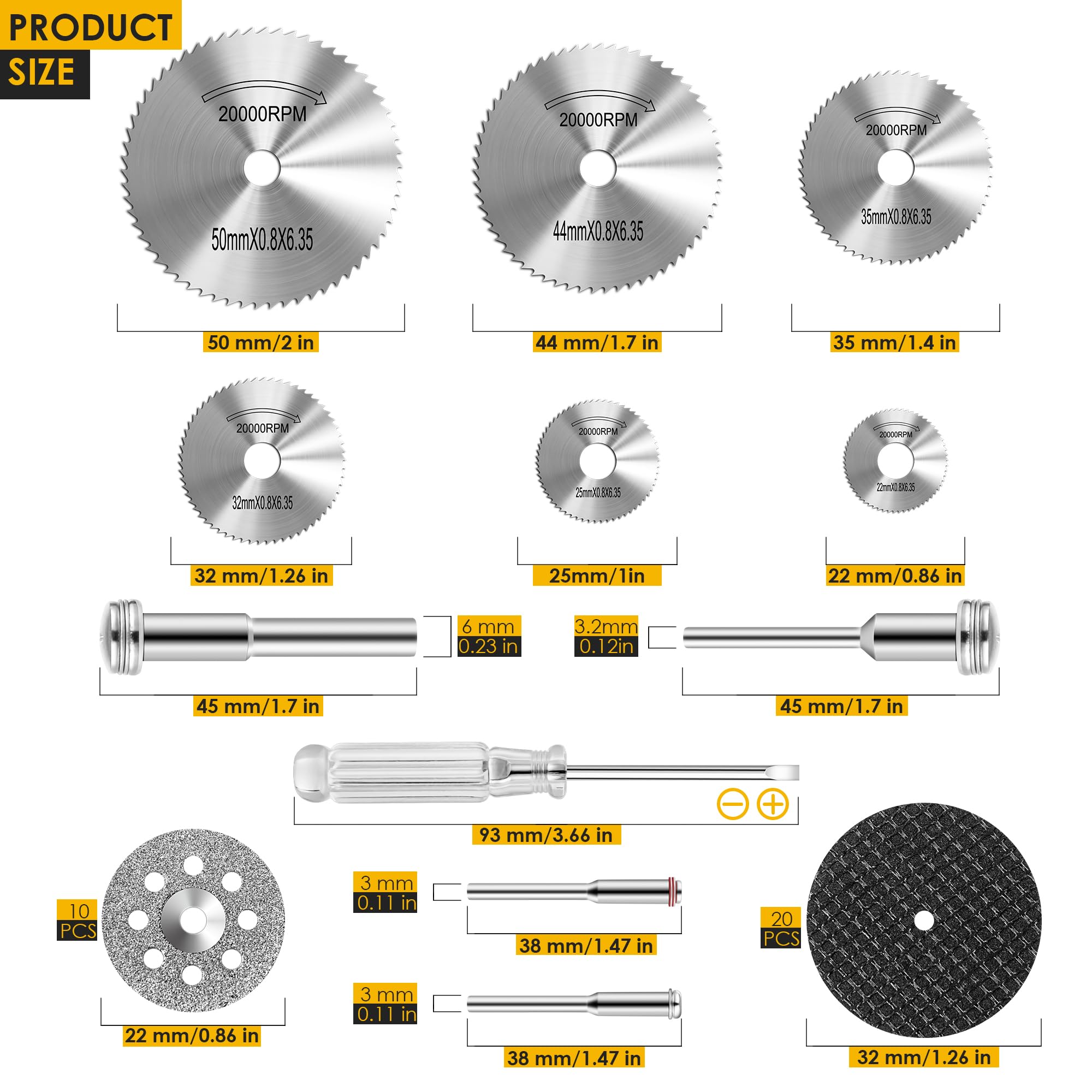 44 Buah Set Mata Gergaji Bunda - Cordless Rotary Tool Kit Accessories ulasan dan harga