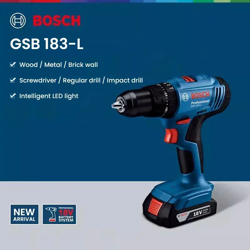 Bosch GSB183-LI, Bor Listrik T - Brushless Cordless Electric Drill 18V ulasan dan harga