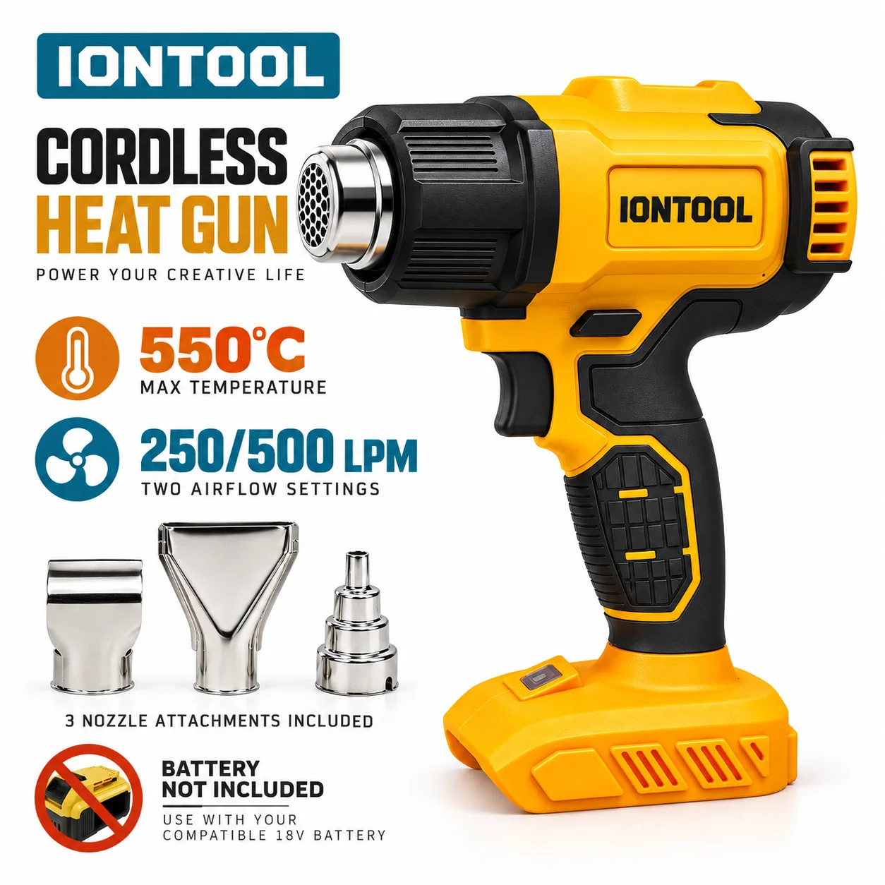 Pistol Panas Tanpa Kabel IONTO - Cordless Heat Gun For Shrink Tubing ulasan dan harga