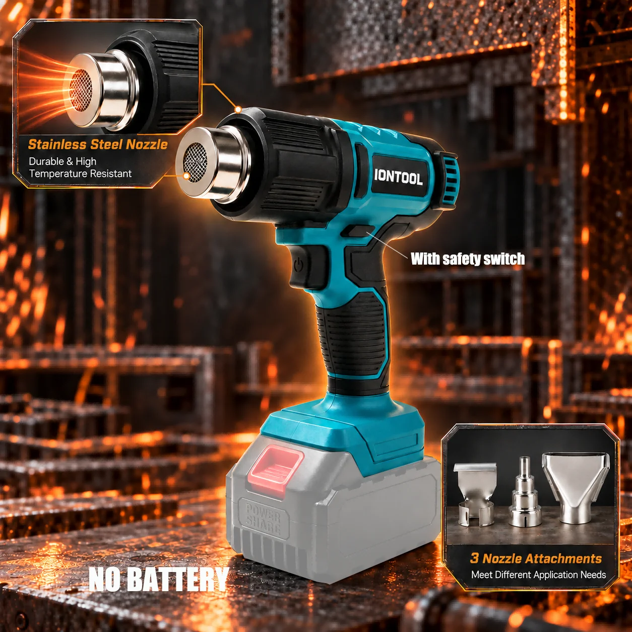 Pistol Panas Tanpa Kabel IONTO - Cordless Heat Gun For Shrink Tubing ulasan dan harga