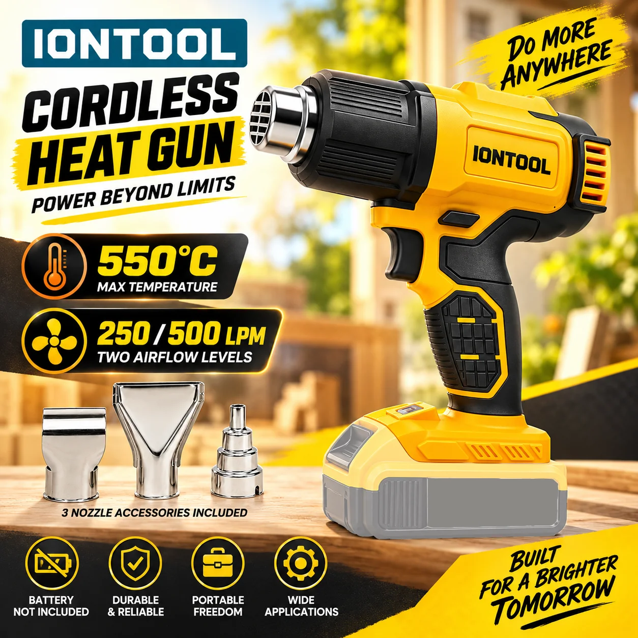 Pistol Panas Tanpa Kabel IONTO - Cordless Heat Gun For Shrink Tubing ulasan dan harga